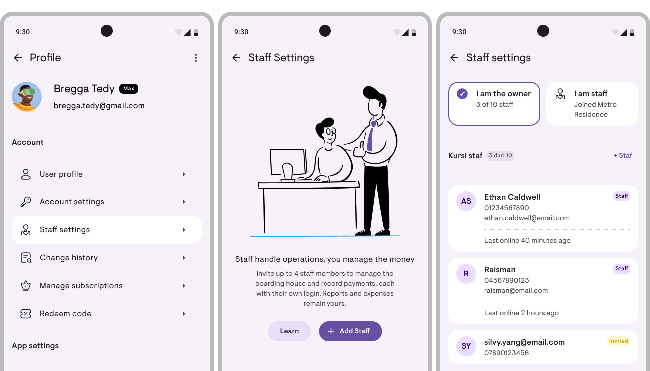 Staff join the team