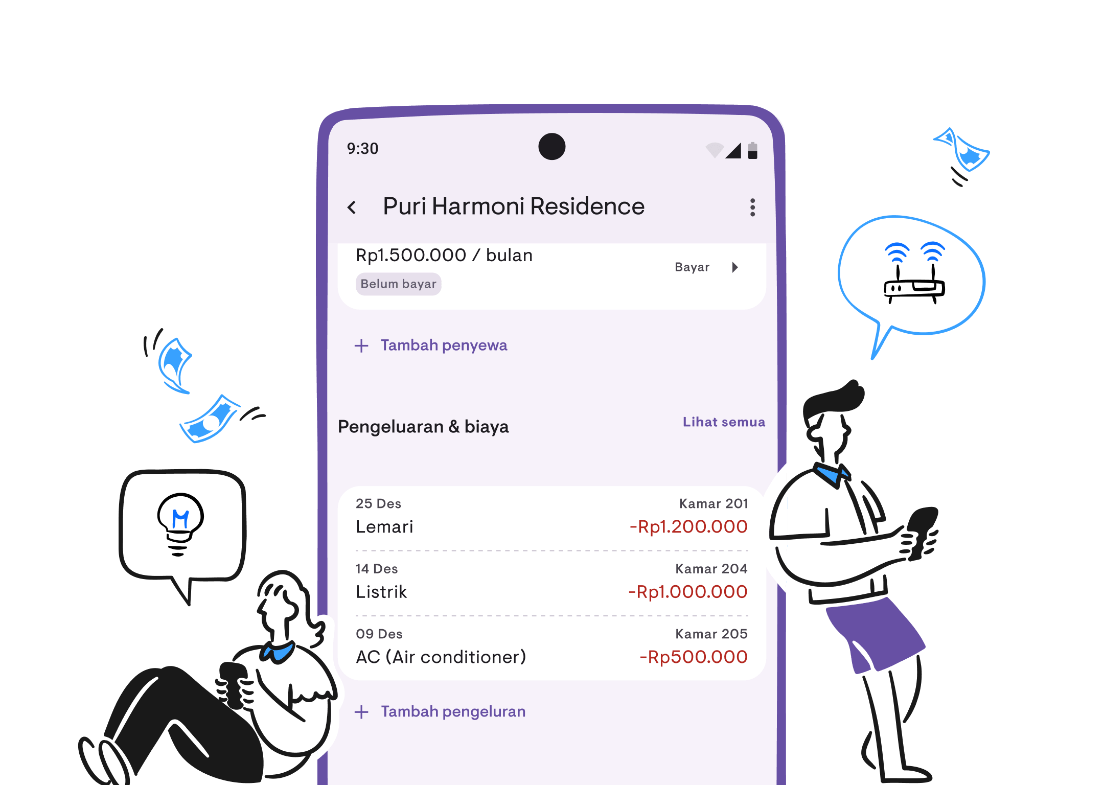Kamaru expense tracking feature